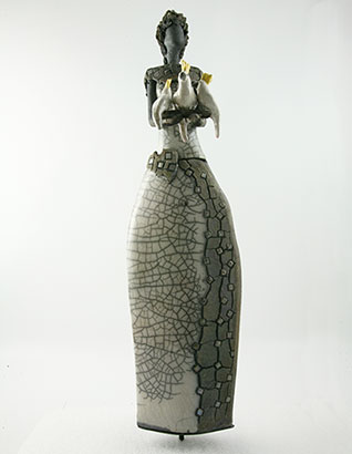 femme et cacatoes