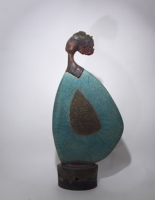 femme turquoise