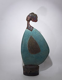 femme turquoise