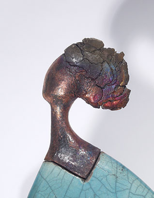 détail femme turquoise