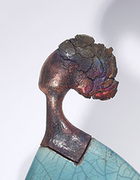 détail femme turquoise